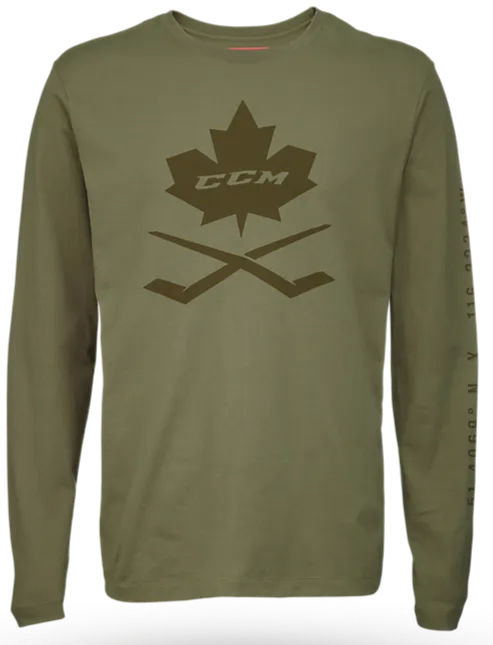 CCM Nostalgia Leaf Long Sleeve Tee Adult