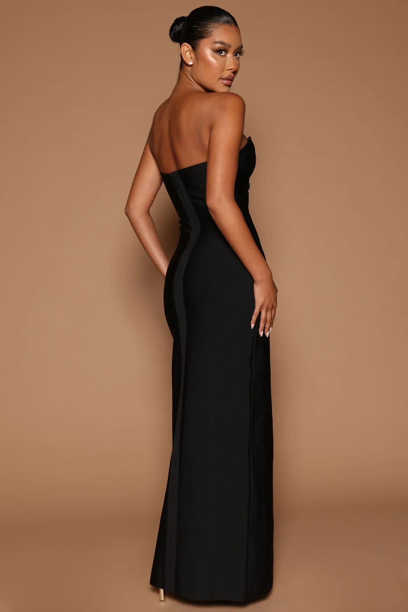 Clarina Bandage Maxi Dress - Black