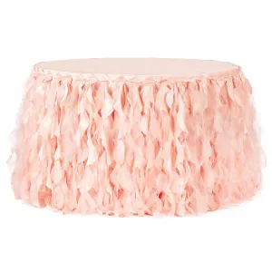 Curly Willow 17ft Table Skirt - Blush/Rose Gold