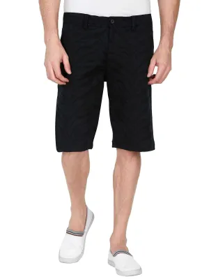 Eli Black Printed Shorts Men's Plus Size