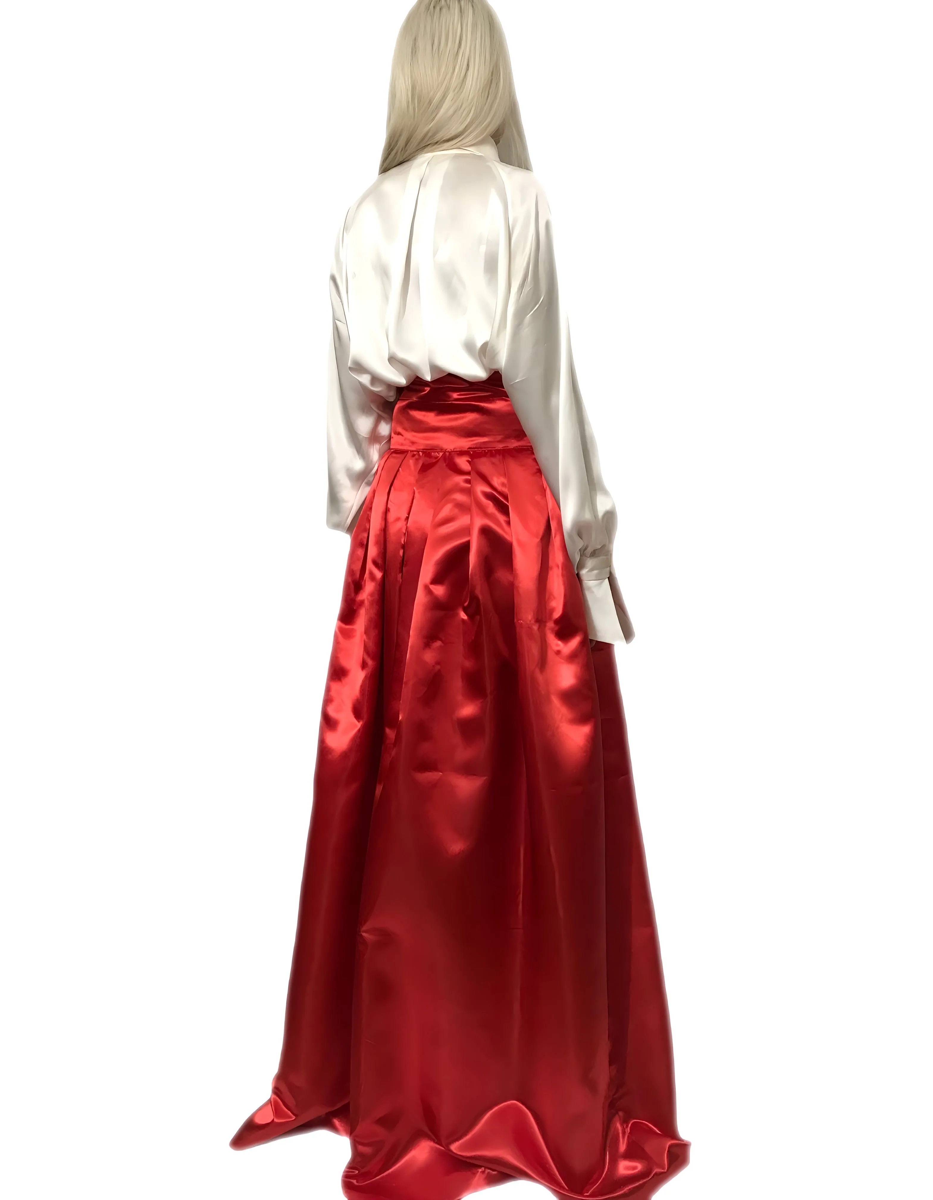 Evenings Red Satin Ballgown Skirt