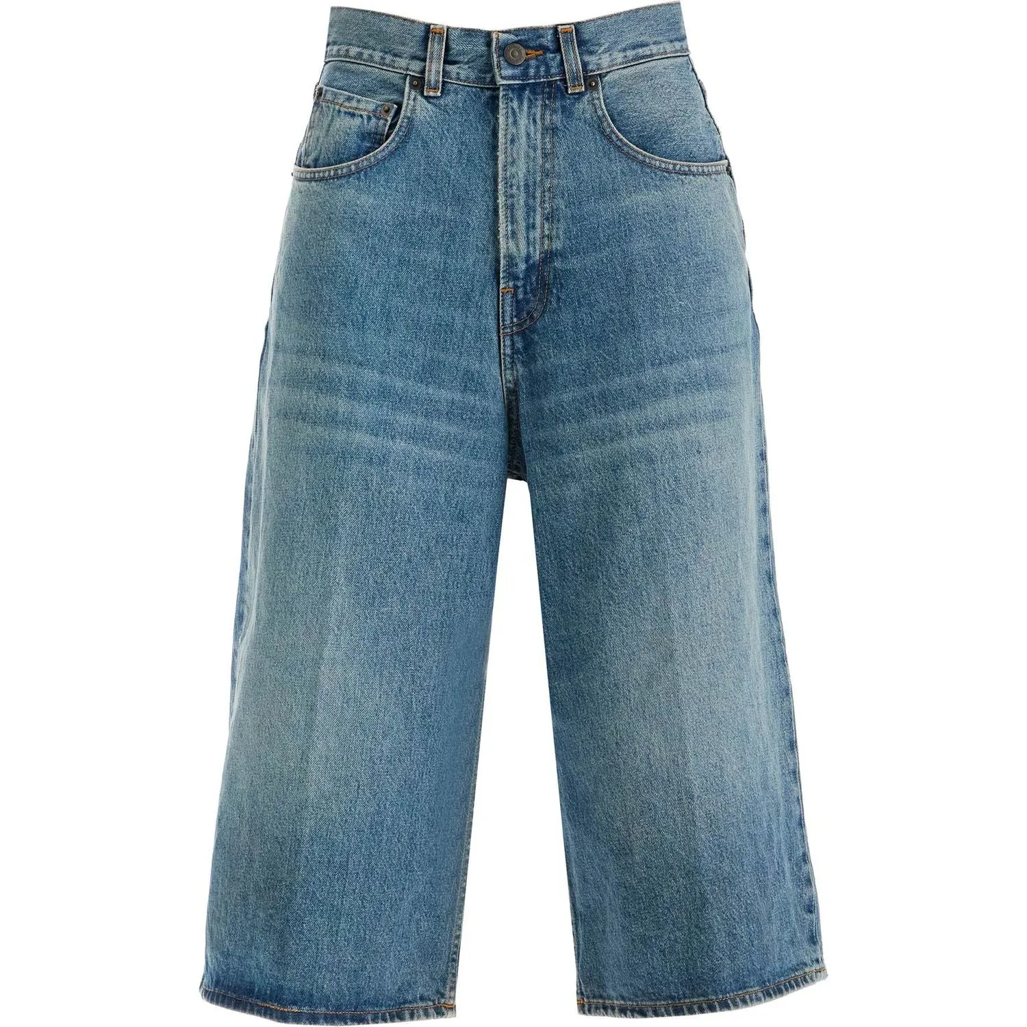 Haikure knee-length denim shorts for men