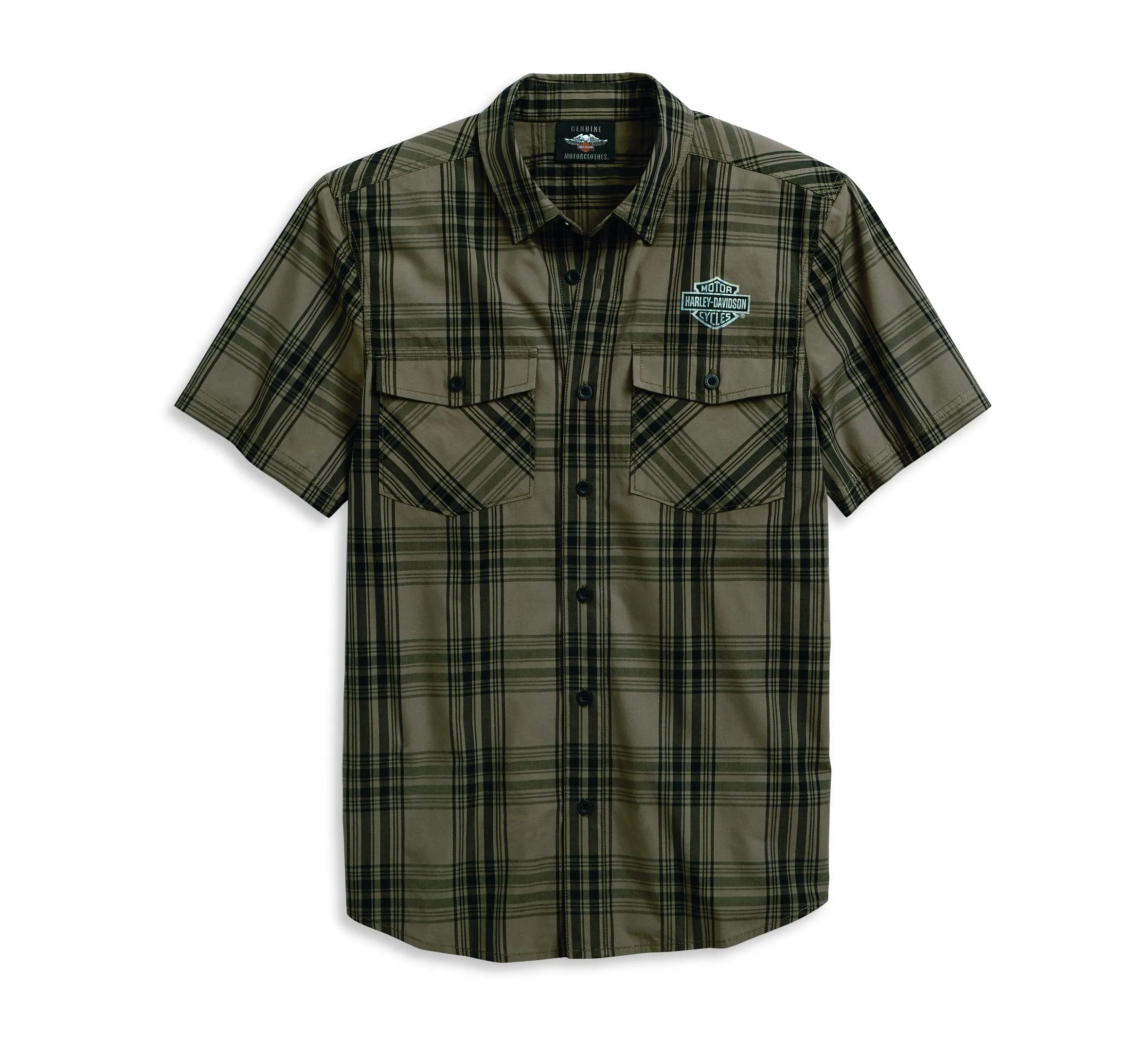 Harley-Davidson® Men's Winged Logo Plaid Shirt - 96114-20VM