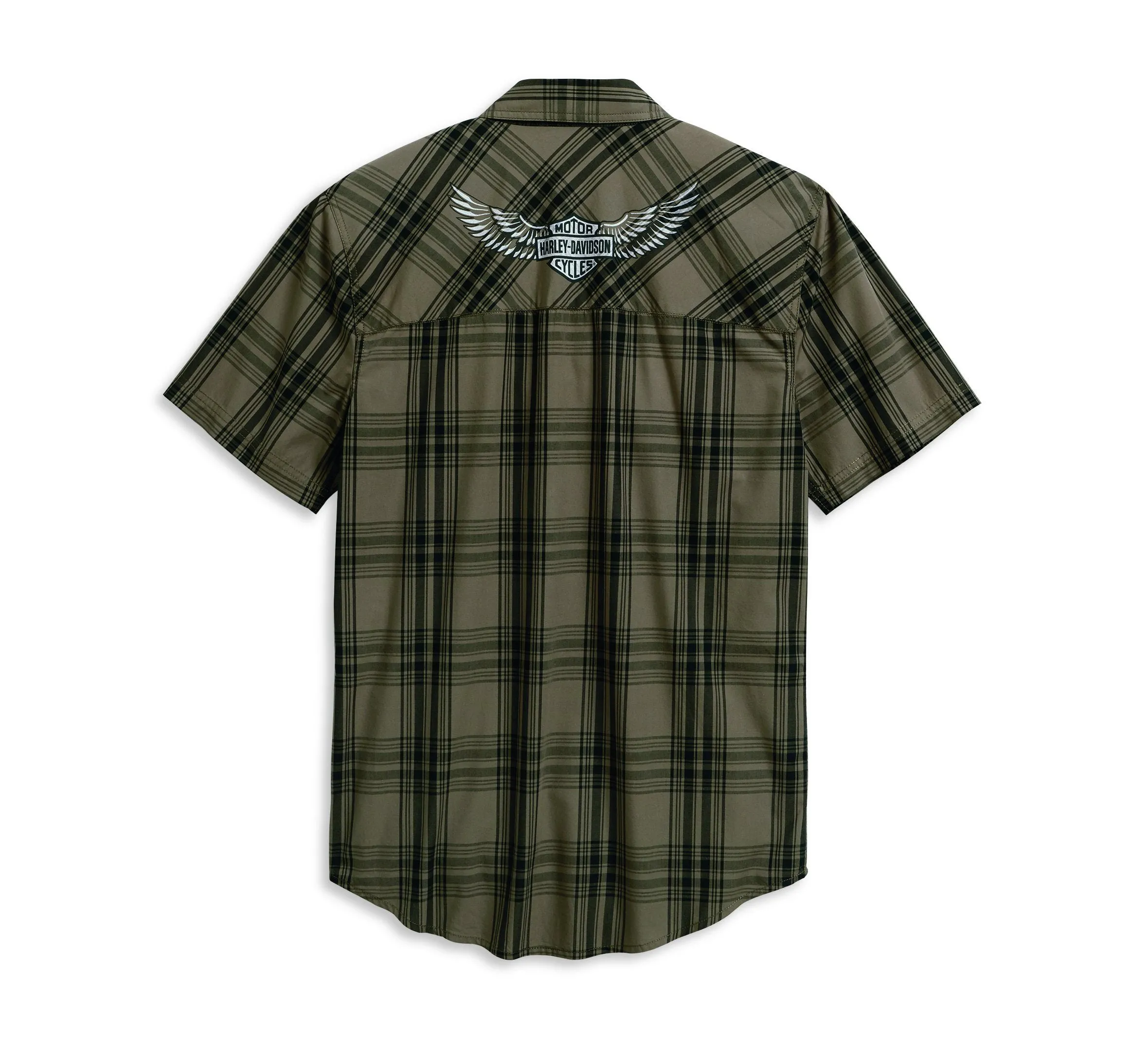 Harley-Davidson® Men's Winged Logo Plaid Shirt - 96114-20VM