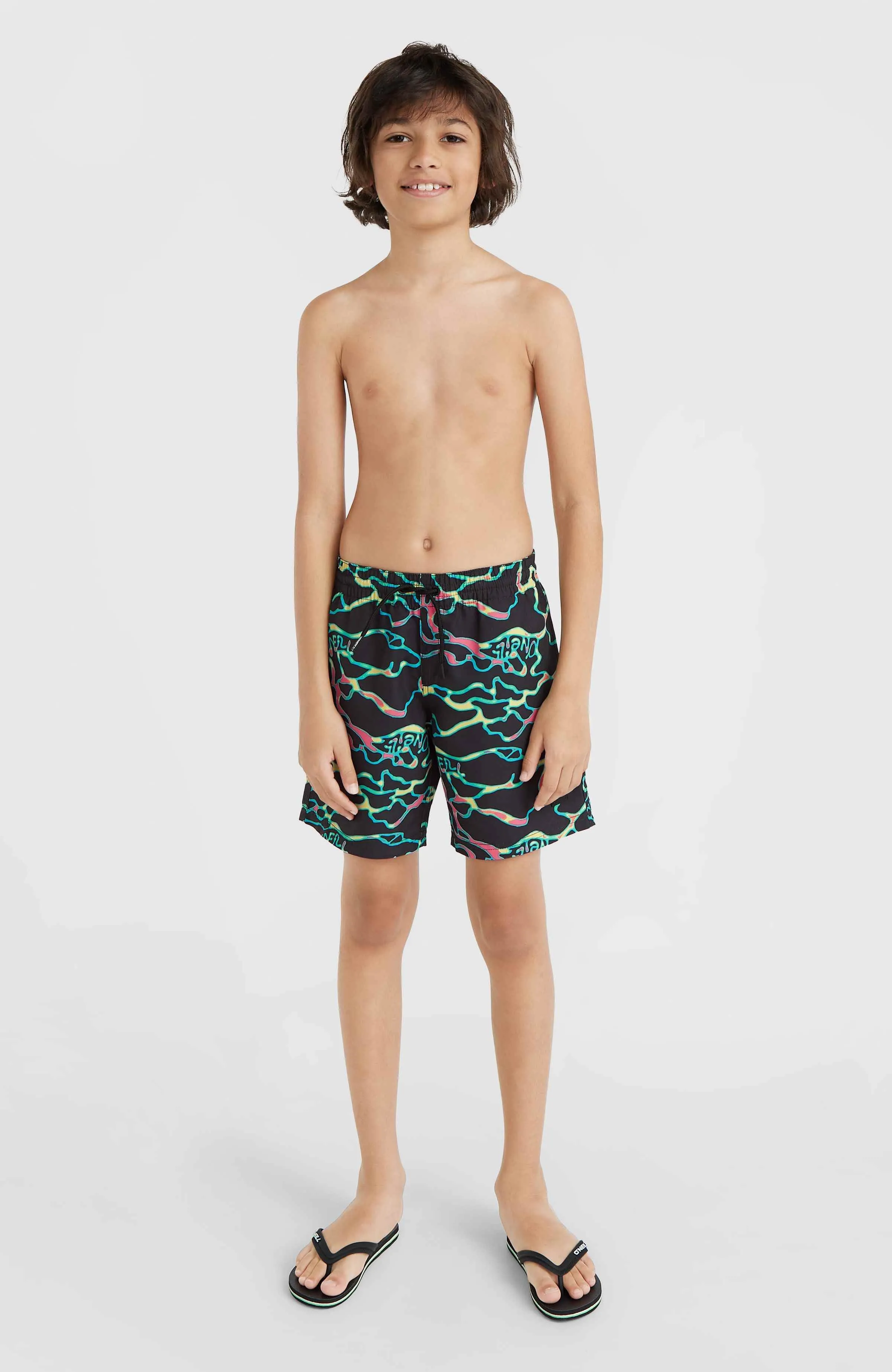 Jack O'Neill Cali Crazy 14" Swim Shorts | Black Ocean View