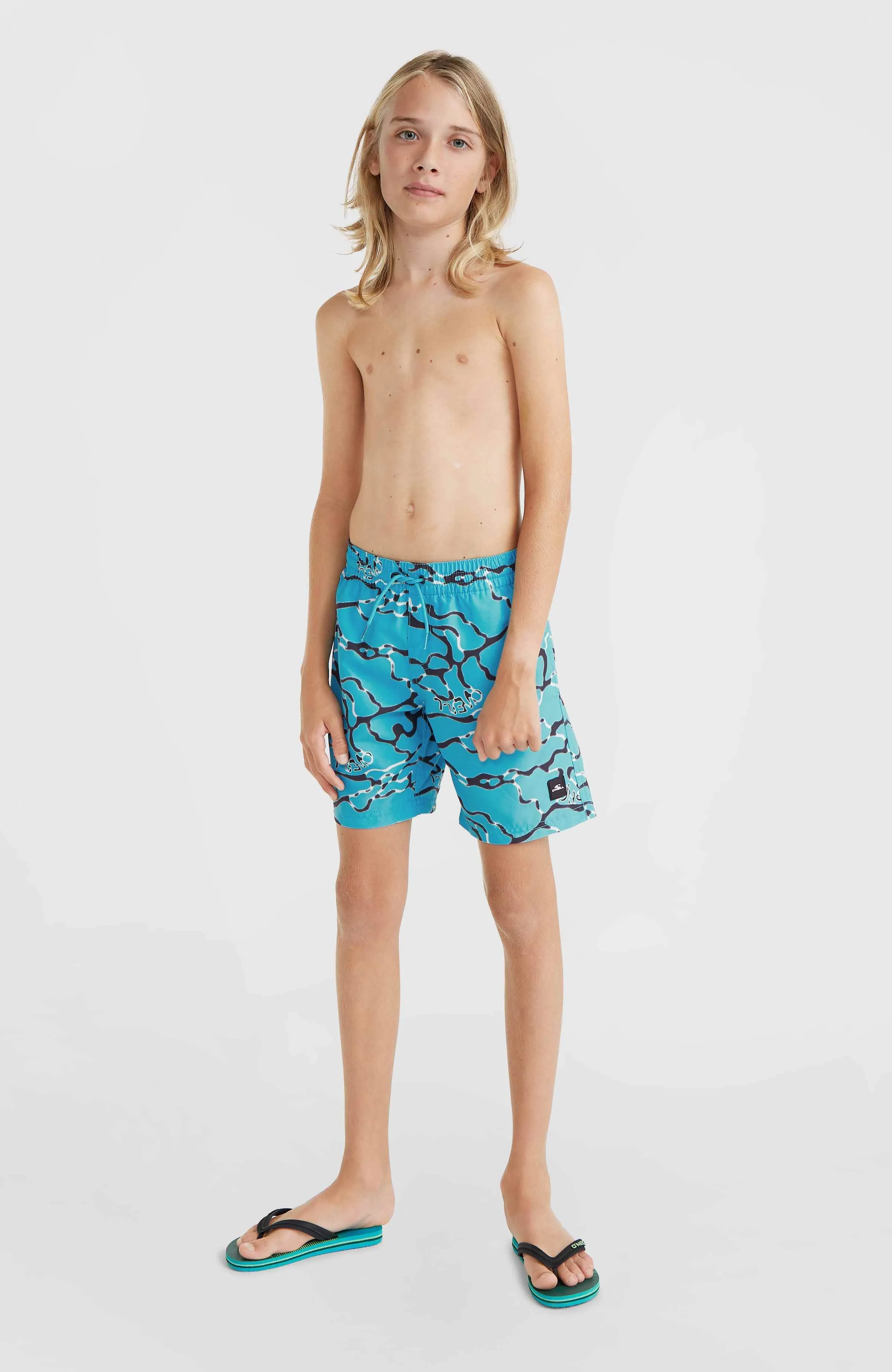 Jack O'Neill Cali Crazy 14" Swim Shorts | Light Blue Ocean View