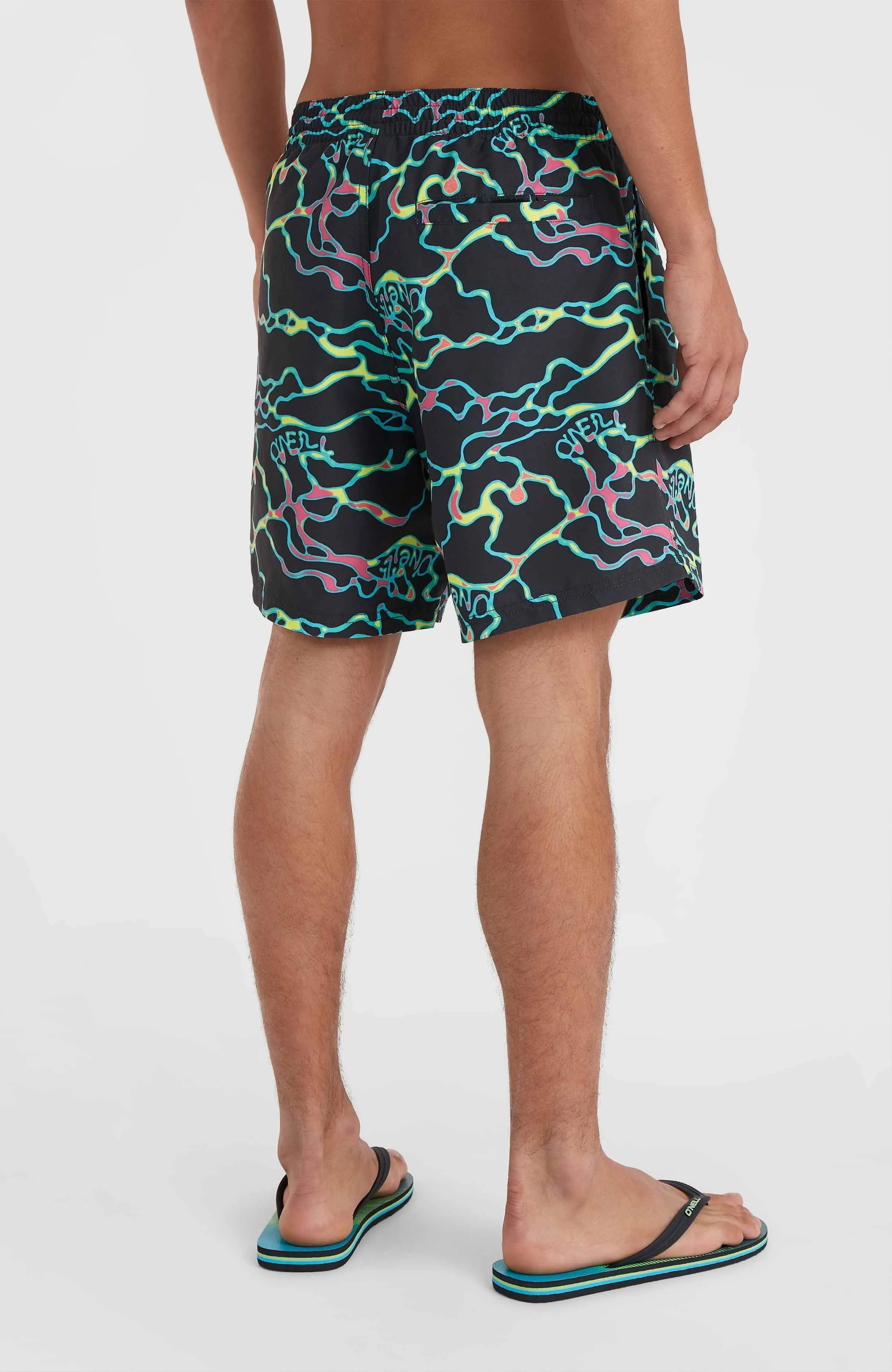 Jack O'Neill Cali Crazy 16" Swim Shorts | Black Ocean View