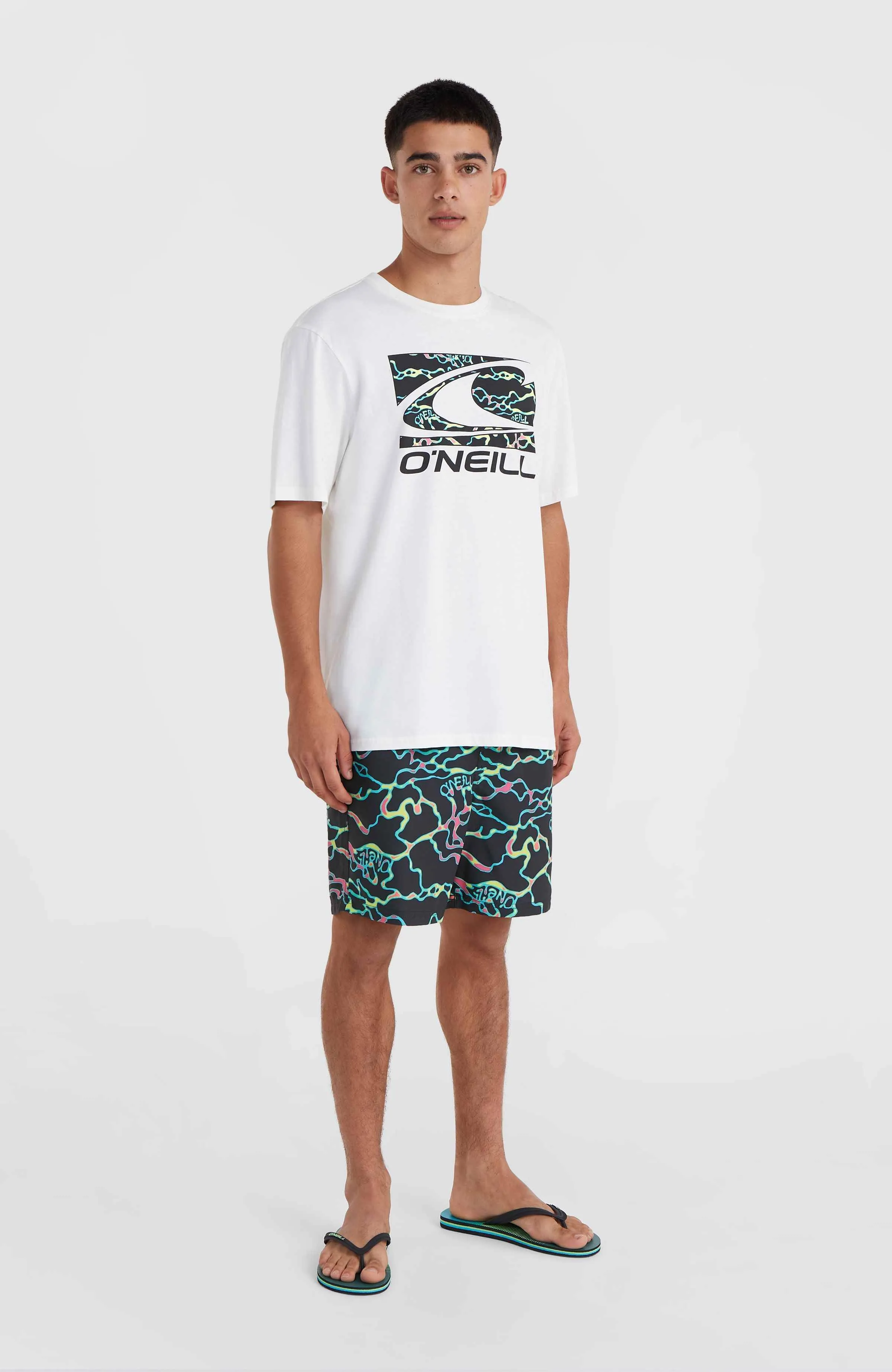 Jack O'Neill Cali Crazy 16" Swim Shorts | Black Ocean View