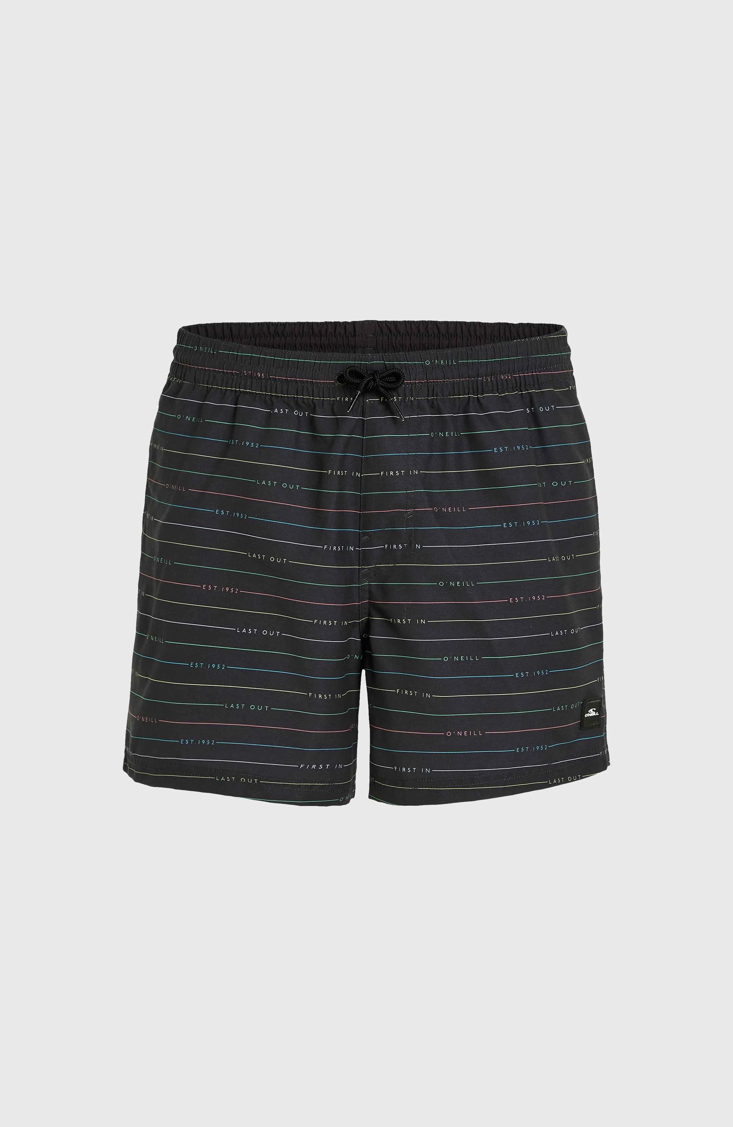 Jack O'Neill Cali First 15" Swim Shorts | Black First Name Stripe