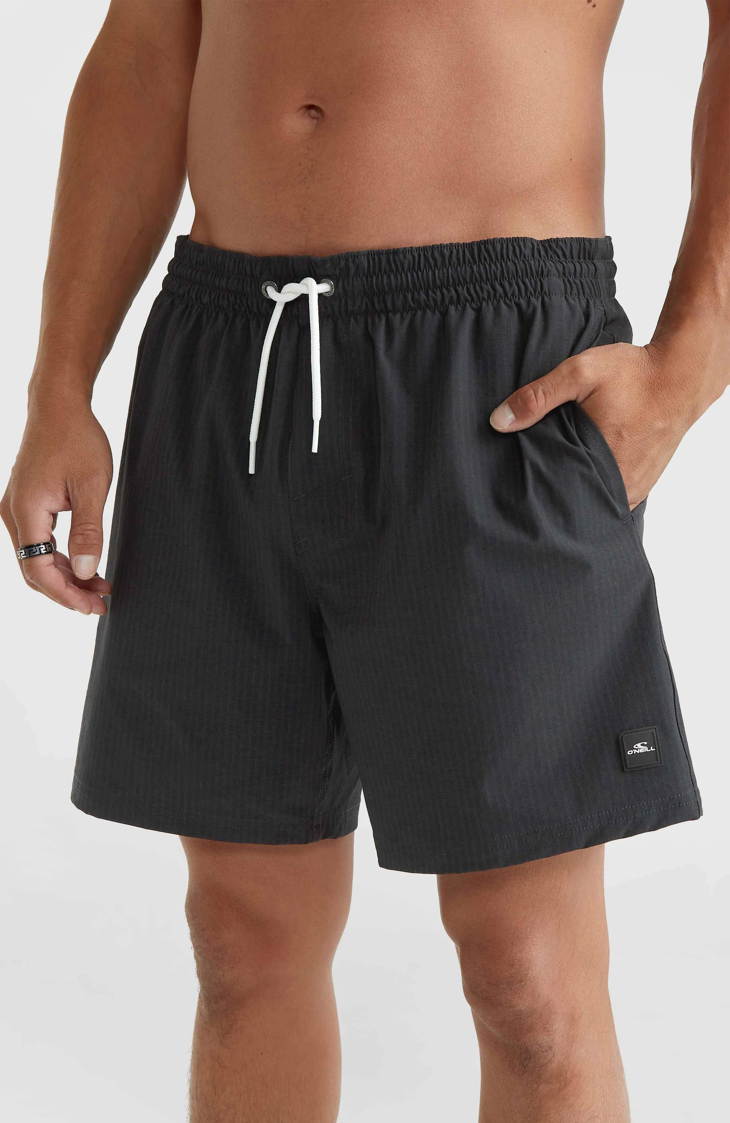 Jack O'Neill Cali First 15" Swim Shorts | Black First Name Stripe