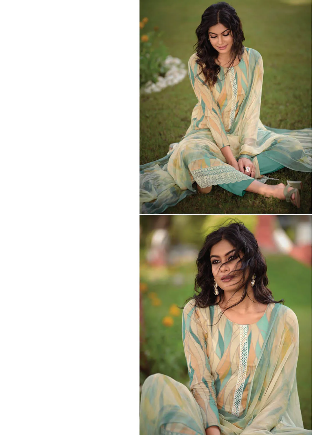 Kilory Lawn Cotton Unstitched Women Suit Material with Dupatta