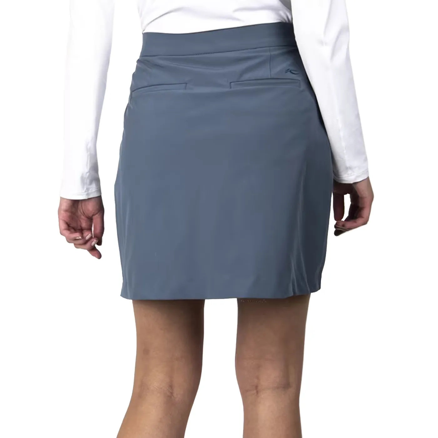 KJUS Women's Siena 15.5" Golf Skort - Steel Blue