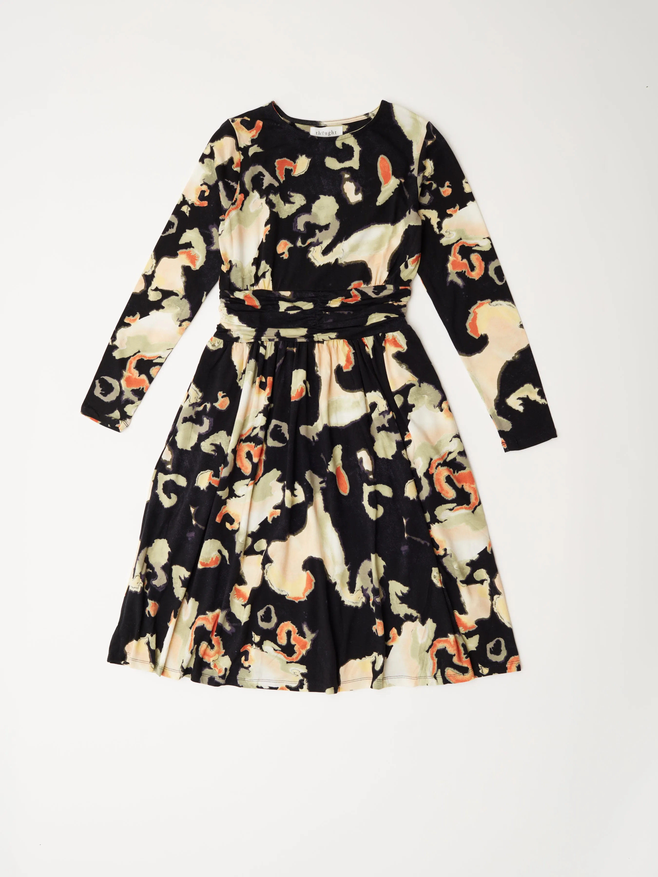 Melato Printed Long Sleeve Dress