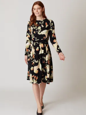 Melato Printed Long Sleeve Dress