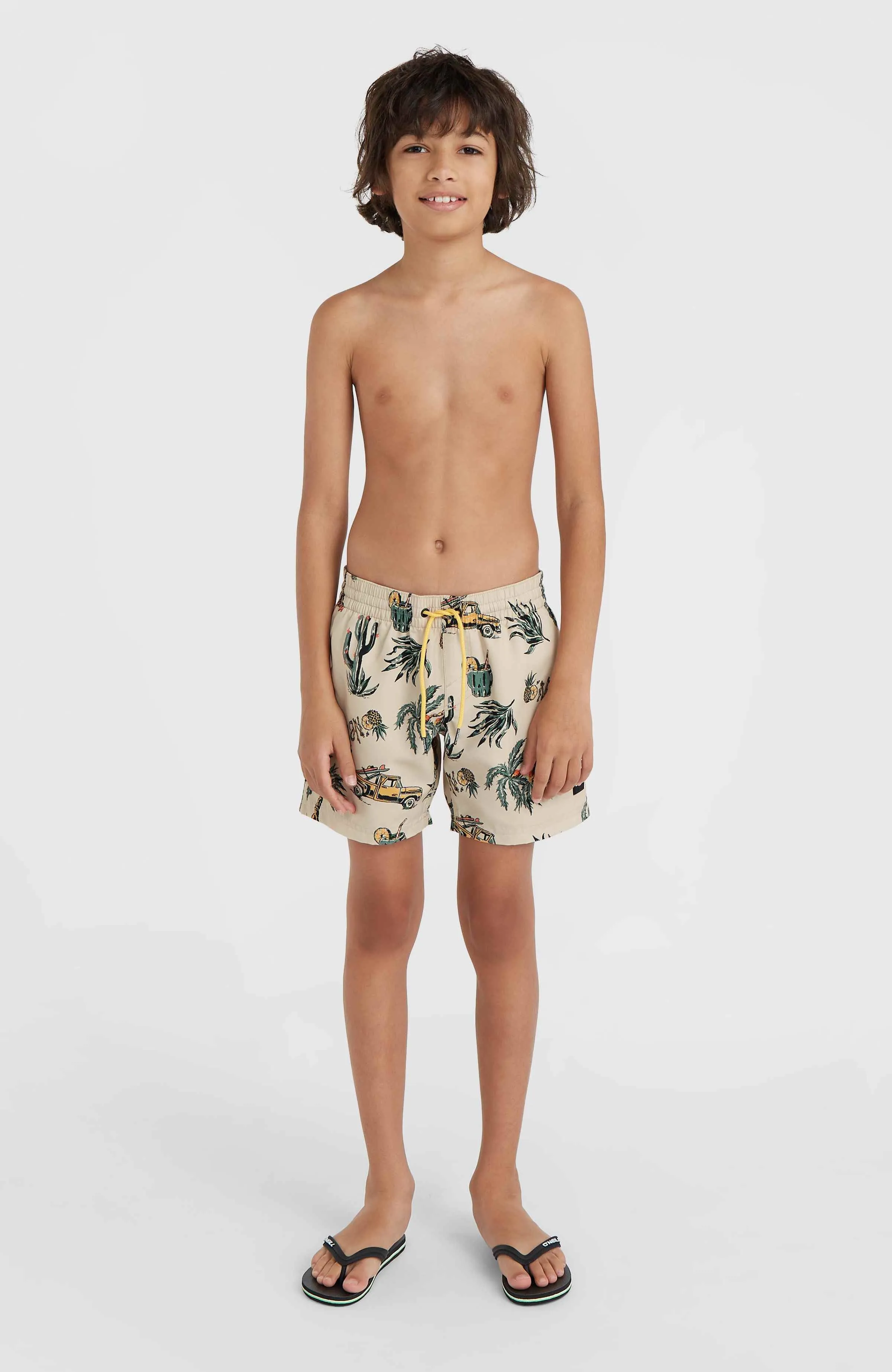 Mix and Match Cali Print 13'' Swim Shorts | Beige Venice Beach