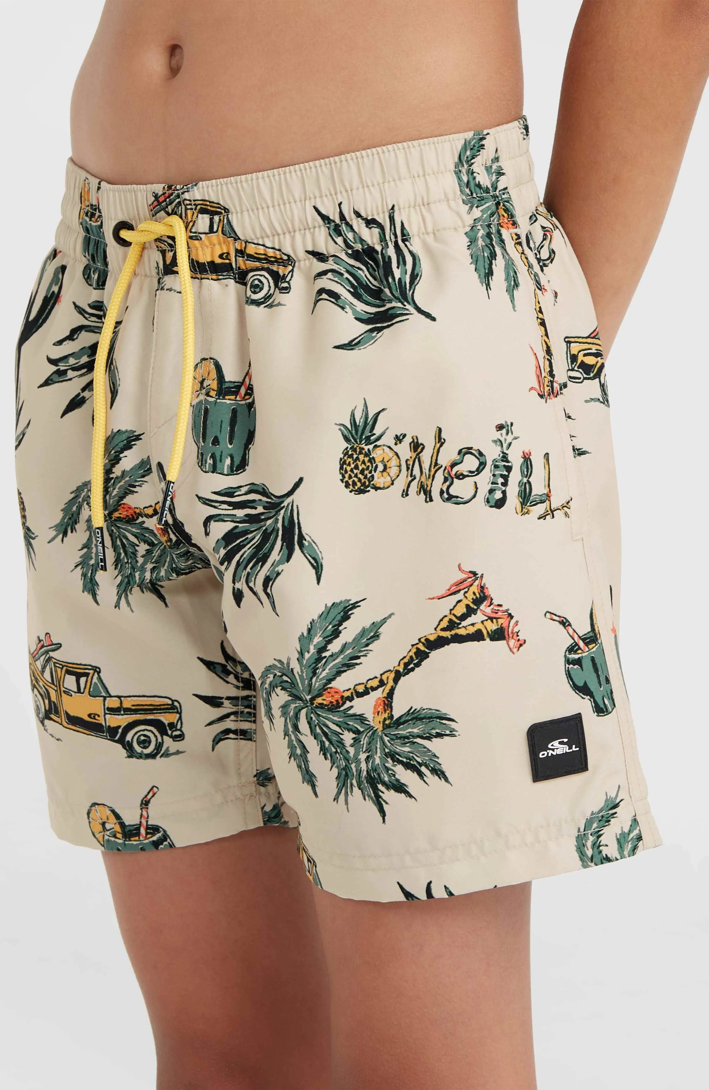 Mix and Match Cali Print 13'' Swim Shorts | Beige Venice Beach