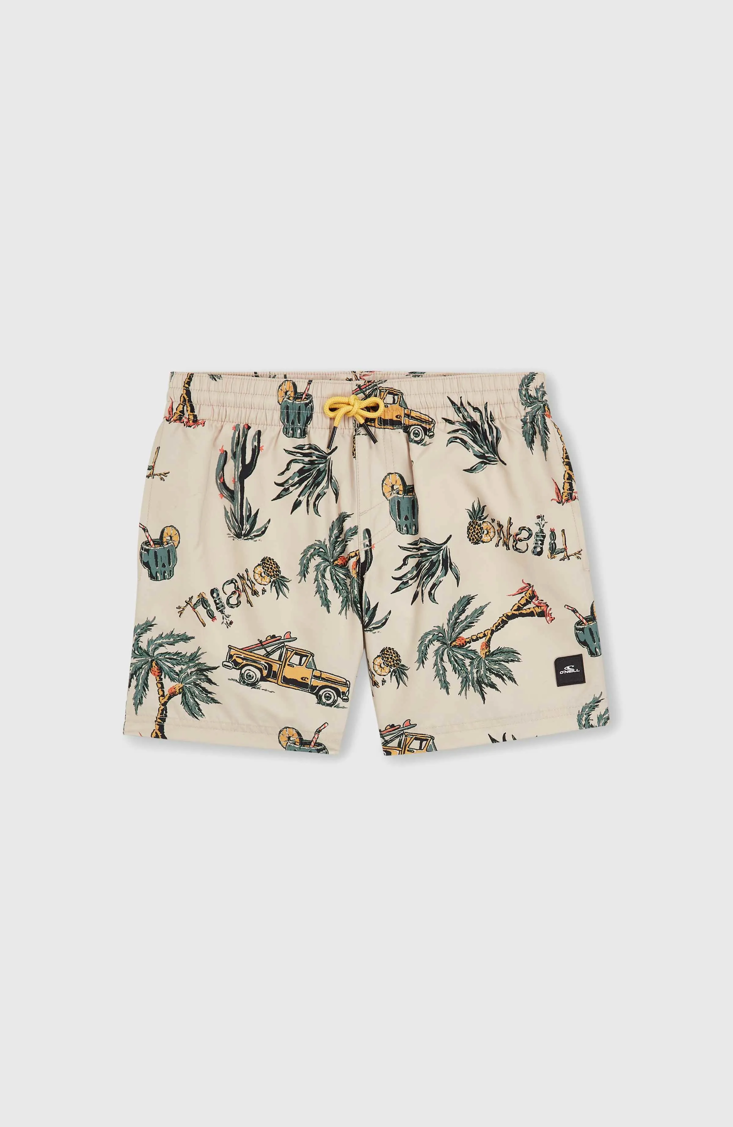 Mix and Match Cali Print 13'' Swim Shorts | Beige Venice Beach