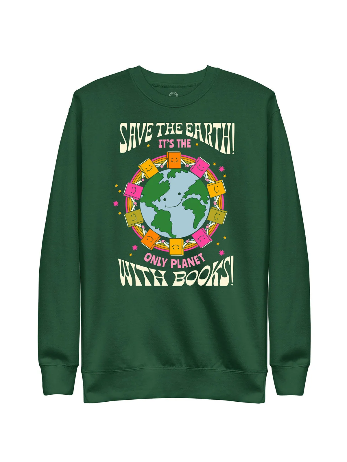 Only Planet with Books Unisex Sweatshirt (Print Shop)