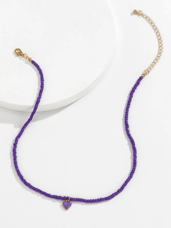 Original Solid Color Beads Necklace