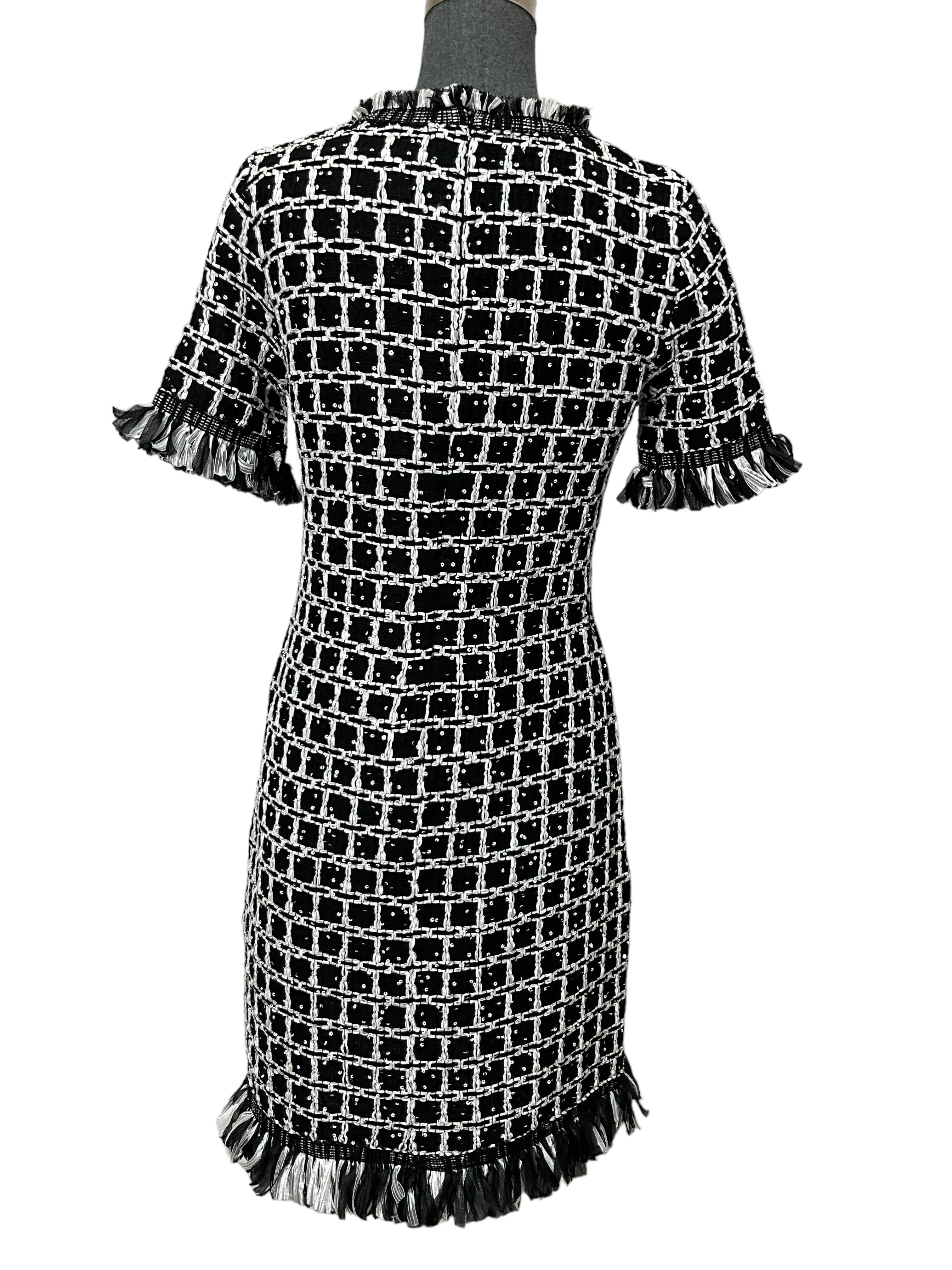 Oscar de la Renta Plaid Sheath Dress Size XS