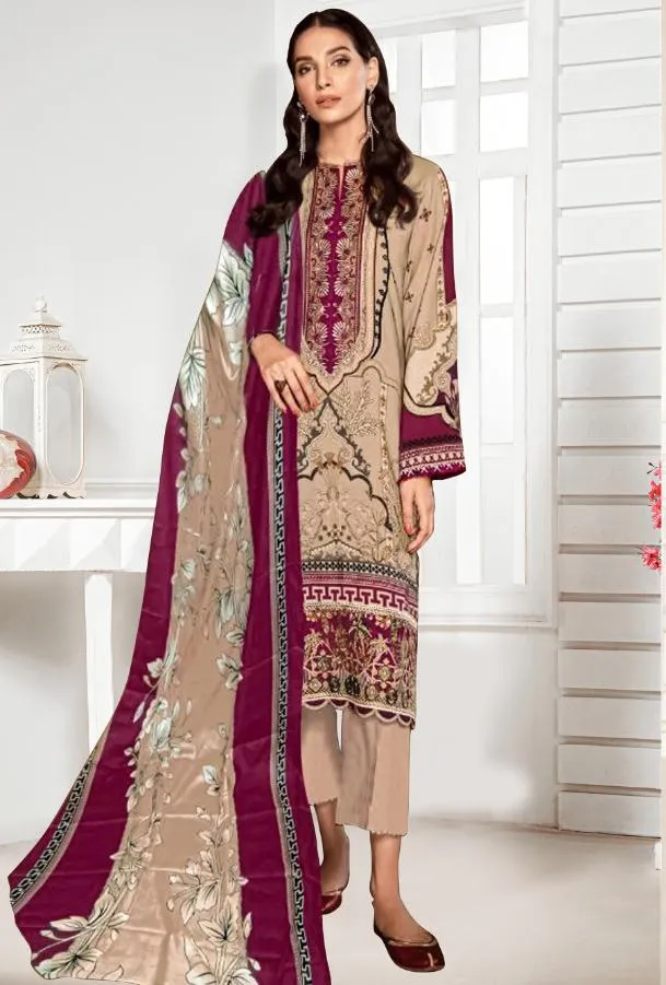 Pakistani Unstitched salwar kameez Cotton Dress Material