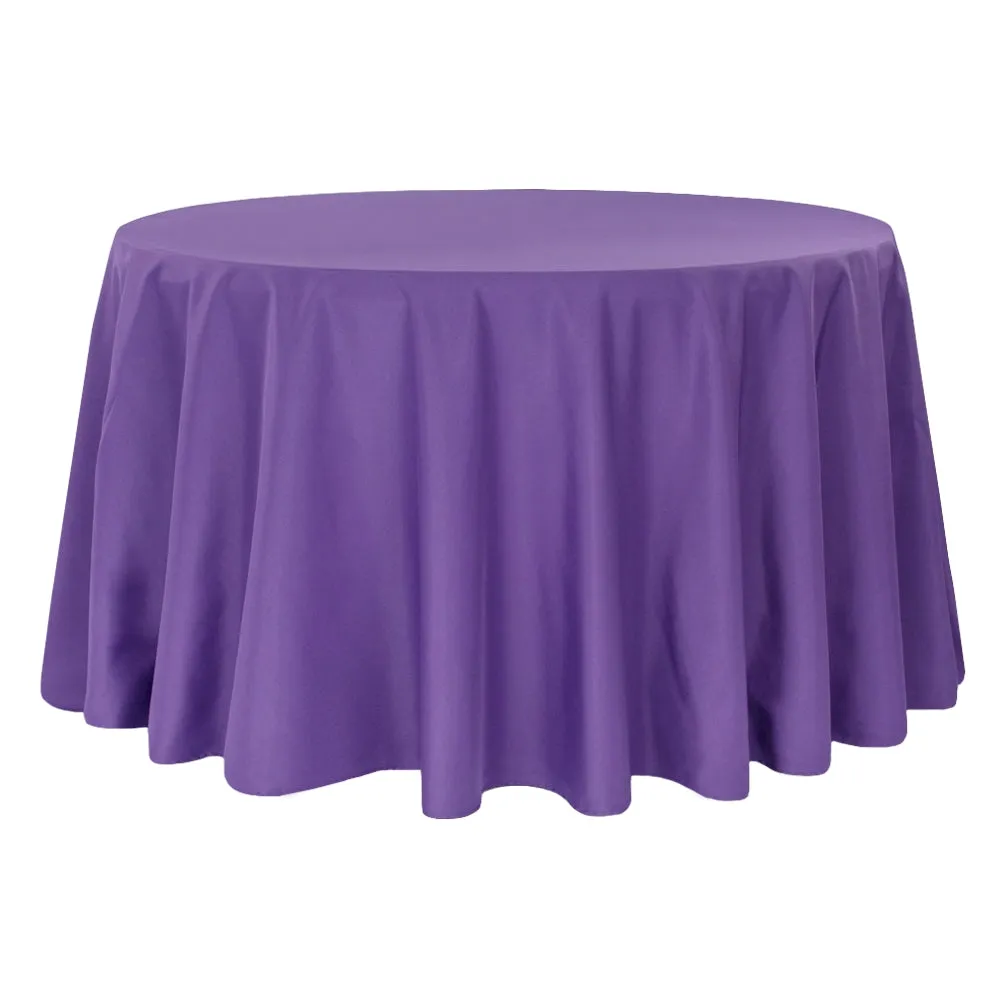 Polyester 108" Round Tablecloth - Purple