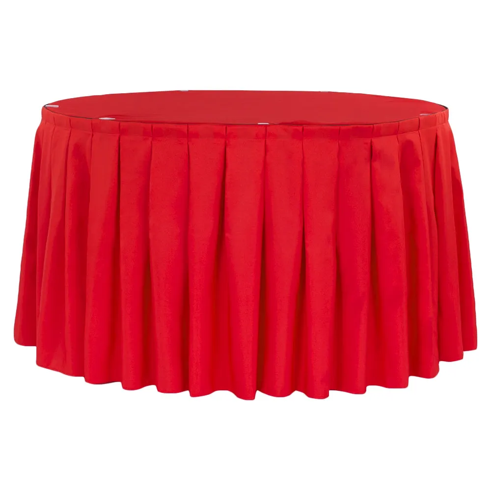 Polyester 21ft Table Skirt - Red