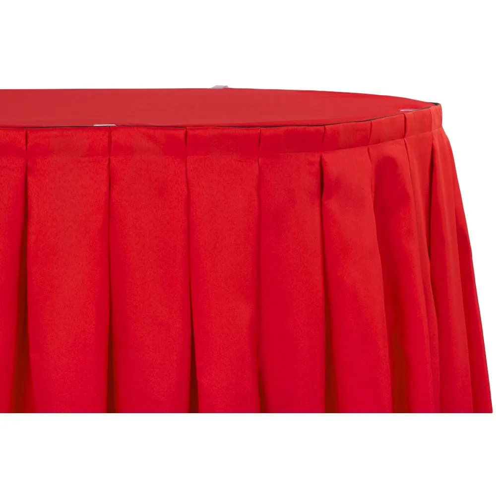 Polyester 21ft Table Skirt - Red