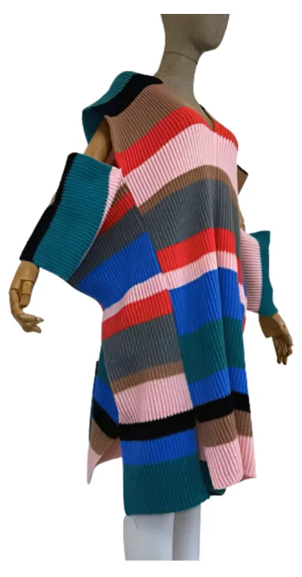 Pre Order:  Vibrant Winter Knitted Kaftan Dress - WINI