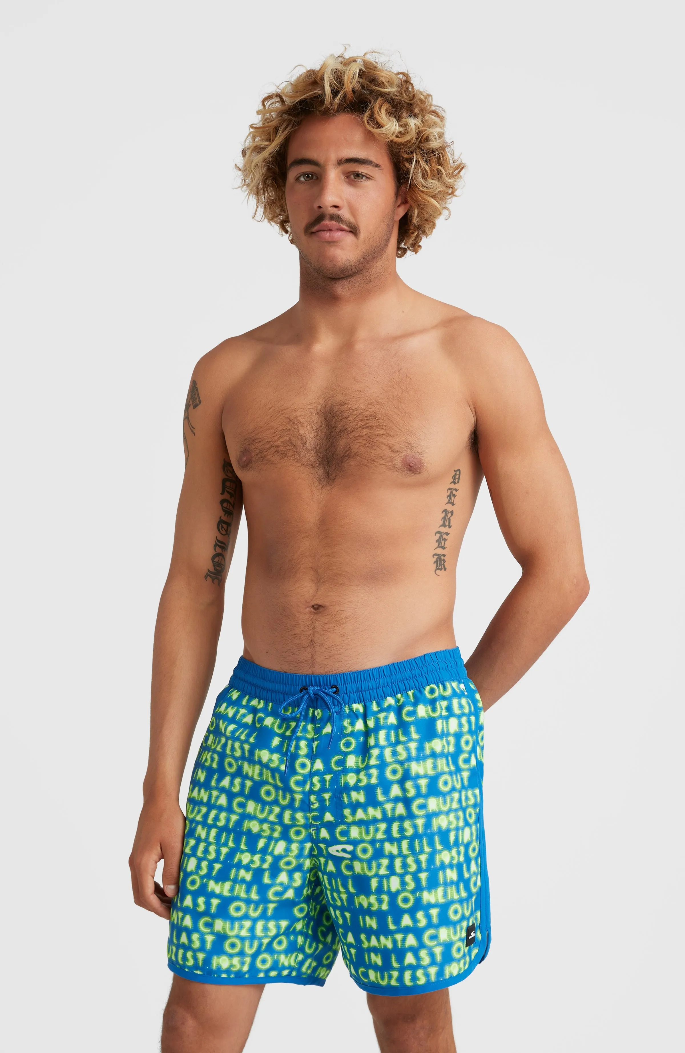 Scallop Neon 16'' Swim Shorts | Bright Blue Neon Lights