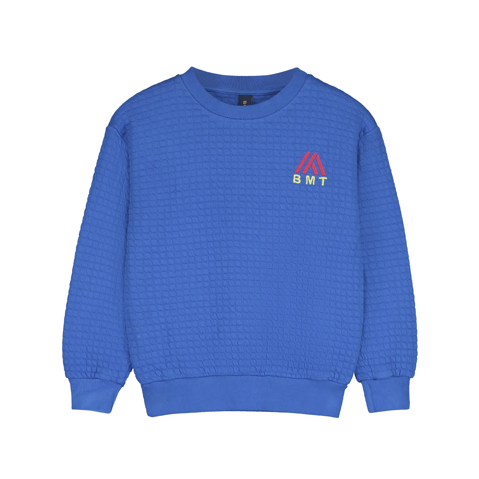 SWQU-SWEATSHIRT QUILTED BMT EMBRO-Fresh blue