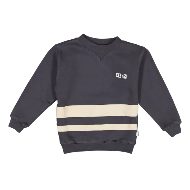 TERRIBLE TWOS SWEATER-NAVY STRIPE