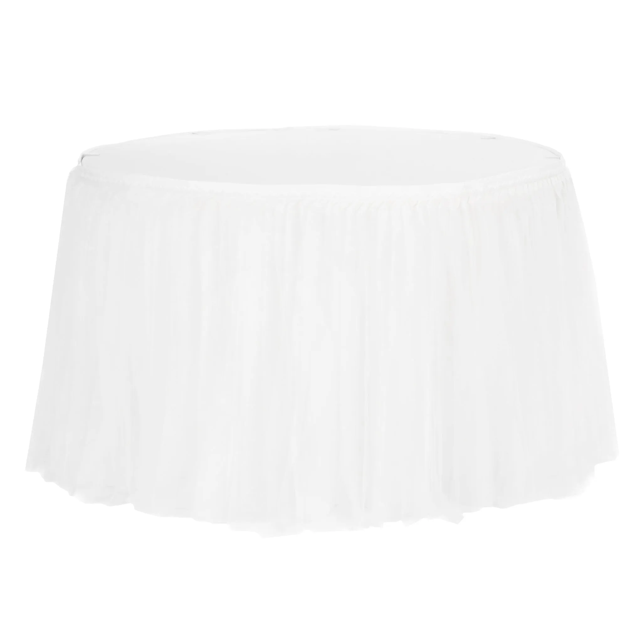 Tulle Tutu 14ft Table Skirt - White